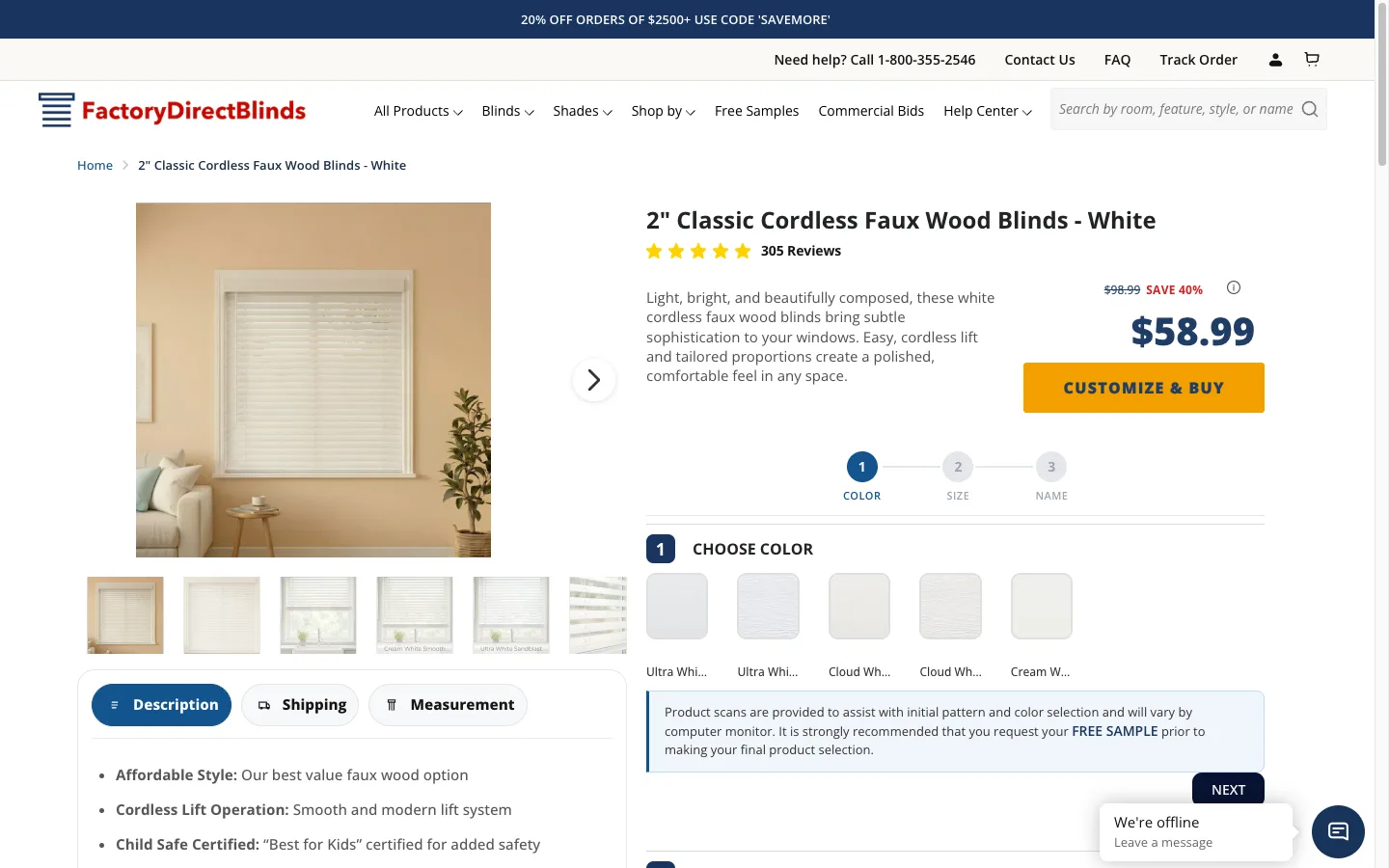 Shopify product detail page being evaluated during a conversion rate optimization audit covering above-the-fold UX, configurator and trust signals