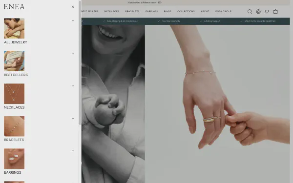 Enea Studio Shopify luxury fine jewelry homepage thumbnail